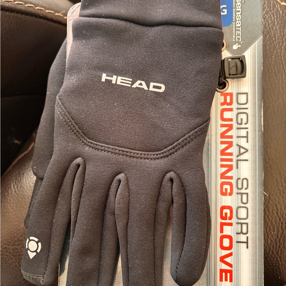 NWT Head unisex digital running gloves. Large, black.